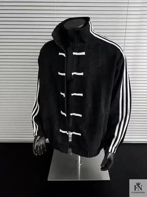 CNY Black Jacket - mannequin front view