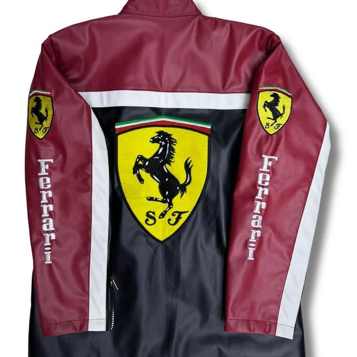 Ferrari F1 Racing Leather Jacket