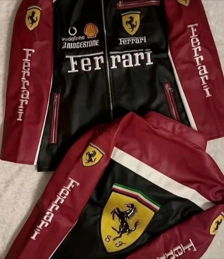 Ferrari F1 Racing Leather Jacket